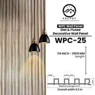 WPC-25 | WPC Wall Panel | Slat & Fluted Decorative Wall Panel | 1 in x