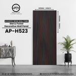 AP-H523 | Acoustic Wood Wall Panel | Slat & Fluted Decorative Wall Panel | 0.85 in x 24 in x 110 in | Sound-Absorbing | Ideal for Living Rooms, Bedrooms, TV Walls & Feature Walls