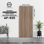 AP-R25 | Acoustic Wood Wall Panel | Slat & Fluted Decorative Wall Panel | 0.85 in x 24 in x 118 in | Sound-Absorbing | Ideal for Living Rooms, Bedrooms, TV Walls & Feature Walls