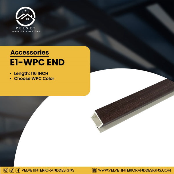 E1-WPC END | Wall Panel Accessories & LED