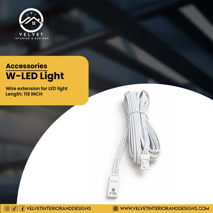 W-LED | Extension wire for LED Lights | Wall Panel Accessories & LED