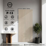 P-13 | Wood Veneer |  Decorative Wall Panel | 5/16 in x 48 in x 110 in | natural wood finish | Waterproof, Scratch-Resistant & Fire-Retardant | Ideal for Living Rooms, Bathrooms & Feature Walls