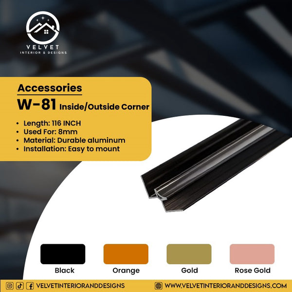 W-81 Inside/Outside Corner | Wall Panel Accessories & LED