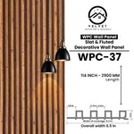 WPC-37 | WPC Wall Panel | Slat & Fluted Decorative Wall Panel | 1 in x 6.3 in x 114 in | Water & Moisture-Resistant | Fire-Retardant | Ideal for Living Rooms, Bedrooms, Bathrooms, TV & Feature Walls