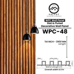 WPC-48 | WPC Wall Panel | Slat & Fluted Decorative Wall Panel | 1 in x 6.3 in x 114 in | Water & Moisture-Resistant | Fire-Retardant | Ideal for Living Rooms, Bedrooms, Bathrooms, TV & Feature Walls