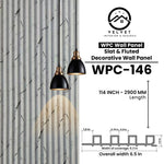 WPC-146  | WPC Wall Panel | Slat & Fluted Decorative Wall Panel | 1 in x 6.3 in x 114 in | Water & Moisture-Resistant | Fire-Retardant | Ideal for Living Rooms, Bedrooms, Bathrooms, TV & Feature Walls