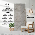 U-11 | R Series | PVC UV Marble Sheet | Decorative Wall Panel | 1/8 in x 48 in x 110 in | Gloss Finish | Waterproof & Fire-Retardant | Ideal for Living Rooms, Bathrooms & Feature Walls