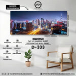 D-333 | Cityscapes | PVC UV Marble Sheet | Decorative Wall Panel | 1/8 in x 48 in x 110 in | Mirror Gloss Finish | Waterproof & Fire-Retardant | Ideal for Living Rooms, Bathrooms & Feature Walls
