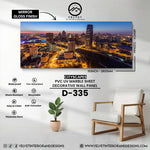 D-335 | Cityscapes | PVC UV Marble Sheet | Decorative Wall Panel | 1/8 in x 48 in x 110 in | Mirror Gloss Finish | Waterproof & Fire-Retardant | Ideal for Living Rooms, Bathrooms & Feature Walls