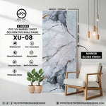 XU-08 | X Series | PVC UV Marble Sheet | Decorative Wall Panel | 1/8 in x 48 in x 110 in | Mirror Gloss Finish | Waterproof & Fire-Retardant | Ideal for Living Rooms, Bathrooms & Feature Walls
