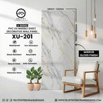 XU-201 | X Series | PVC UV Marble Sheet | Decorative Wall Panel | 1/8 in x 48 in x 110 in | Mirror Gloss Finish | Waterproof & Fire-Retardant | Ideal for Living Rooms, Bathrooms & Feature Walls