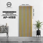 AP-H188 | Acoustic Wood Wall Panel | Slat & Fluted Decorative Wall Panel | 0.85 in x 24 in x 110 in | Sound-Absorbing | Ideal for Living Rooms, Bedrooms, TV Walls & Feature Walls