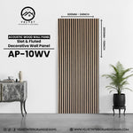 AP-WV10 | Acoustic Wood Wall Panel | Slat & Fluted Decorative Wall Panel | 0.85 in x 24 in x 110 in | Sound-Absorbing | Ideal for Living Rooms, Bedrooms, TV Walls & Feature Walls