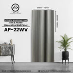 AP-WV22 | Acoustic Wood Wall Panel | Slat & Fluted Decorative Wall Panel | 0.85 in x 24 in x 110 in | Sound-Absorbing | Ideal for Living Rooms, Bedrooms, TV Walls & Feature Walls