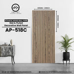 AP-518C | Acoustic Wood Wall Panel | Slat & Fluted Decorative Wall Panel | 0.85 in x 24 in x 110 in | Sound-Absorbing | Ideal for Living Rooms, Bedrooms, TV Walls & Feature Walls