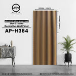 AP-H364 | Acoustic Wood Wall Panel | Slat & Fluted Decorative Wall Panel | 0.85 in x 24 in x 110 in | Sound-Absorbing | Ideal for Living Rooms, Bedrooms, TV Walls & Feature Walls