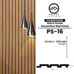 PS-16 | PS Wall Panel | Slat & Fluted Decorative Wall Panel | 0.5 in x 4.75 in x 114 in | Waterproof | Fire-Retardant | Ideal for Living Rooms, Bedrooms, Bathrooms, TV Walls & Feature Walls