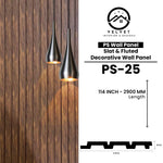 PS-25 | PS Wall Panel | Slat & Fluted Decorative Wall Panel | 0.5 in x 4.75 in x 114 in | Waterproof | Fire-Retardant | Ideal for Living Rooms, Bedrooms, Bathrooms, TV Walls & Feature Walls