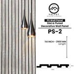 PS-02 | PS Wall Panel | Slat & Fluted Decorative Wall Panel | 0.5 in x 4.75 in x 114 in | Waterproof | Fire-Retardant | Ideal for Living Rooms, Bedrooms, Bathrooms, TV Walls & Feature Walls
