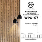 WPC-07 | WPC Wall Panel | Slat & Fluted Decorative Wall Panel | 1 in x 6.3 in x 114 in | Water & Moisture-Resistant | Fire-Retardant | Ideal for Living Rooms, Bedrooms, Bathrooms, TV & Feature Walls