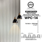 WPC-14 | WPC Wall Panel | Slat & Fluted Decorative Wall Panel | 1 in x 6.3 in x 114 in | Water & Moisture-Resistant | Fire-Retardant | Ideal for Living Rooms, Bedrooms, Bathrooms, TV & Feature Walls