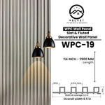 WPC-19 | WPC Wall Panel | Slat & Fluted Decorative Wall Panel | 1 in x 6.3 in x 114 in | Water & Moisture-Resistant | Fire-Retardant | Ideal for Living Rooms, Bedrooms, Bathrooms, TV & Feature Walls