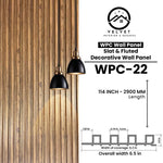 WPC-22 | WPC Wall Panel | Slat & Fluted Decorative Wall Panel | 1 in x 6.3 in x 114 in | Water & Moisture-Resistant | Fire-Retardant | Ideal for Living Rooms, Bedrooms, Bathrooms, TV & Feature Walls