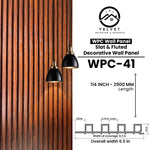WPC-41 | WPC Wall Panel | Slat & Fluted Decorative Wall Panel | 1 in x 6.3 in x 114 in | Water & Moisture-Resistant | Fire-Retardant | Ideal for Living Rooms, Bedrooms, Bathrooms, TV & Feature Walls