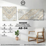AB-04 | Symmetrical | PVC UV Marble Sheet | Decorative Wall Panel | 1/8 in x 48 in x 110 in | Mirror Gloss Finish | Waterproof & Fire-Retardant | Ideal for Living Rooms, Bathrooms & Feature Walls